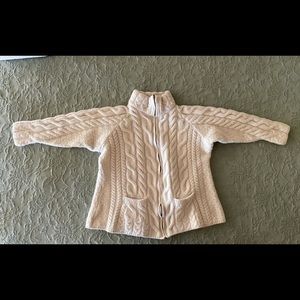 Cable knit zip cardigan petite small/xs